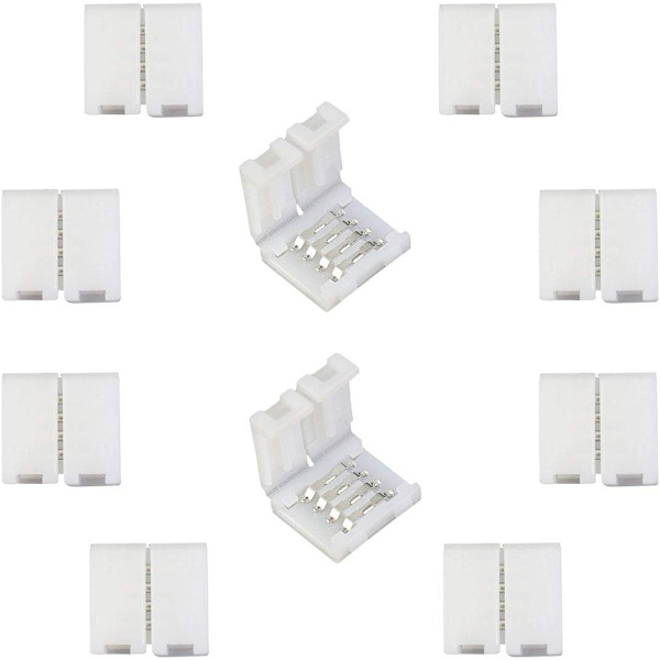 RGB 5050 LED-remsanslutning 4-stifts snabb remsanslutning för 10 mm bred Wate