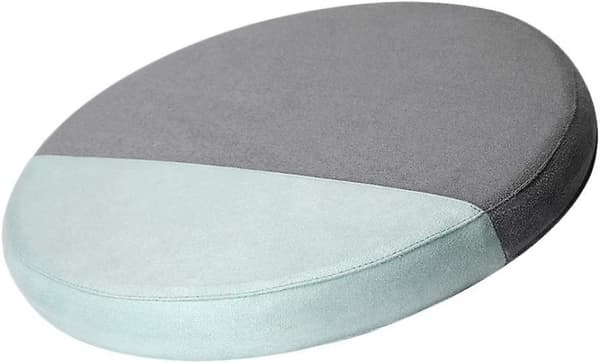 Runde puder til lænestole, diam 33 cm - grågrøn