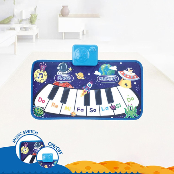 Barnpianotangenter Musiktryckfilt, Musikaliskt tangentbord Playmat Elektronisk musikspelfilt Dansmatta för soffa Sofaspel Golvlätt Mjuk matta