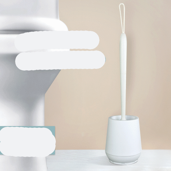 Toiletbørste, BPA-fri, hvid. Mål - 13x13x53cm, i TPE+PP