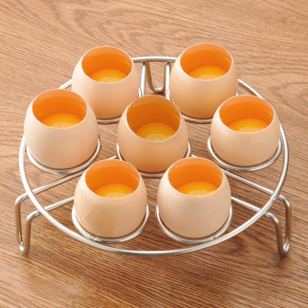 Eggåpner i rustfritt stål, eggehvite separator, eggkutter i rustfritt stål, enkelt kjøkkenverktøy for hardkokte egg (sølv)