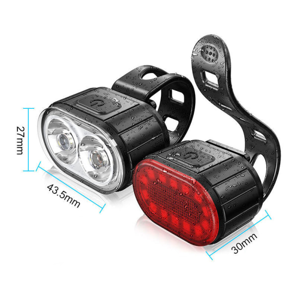 LED Bike Light Set, Super Bright Bike Lights, USB Rechargeable Mo