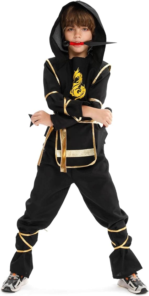 Halloween ninja kostyme for gutter, ninja utkledning og rollespill