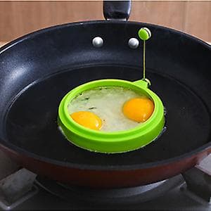 Silikonäggringar, 4 tum matkvalitet äggkokningsringar, non-stick
