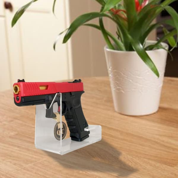 Pistol Display Stand 2 st Toy Pistol Display Stand Holders Clear