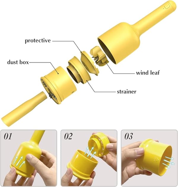 Mini skrivebordsstøvsuger USB-lading, design med to sugemoduser