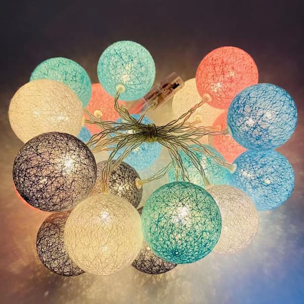 Vakre ballformede eventyrlys, 3M 20 LED-lyssnor Batteri