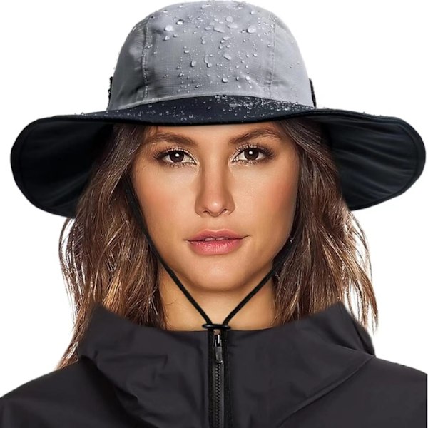 Naisten Talvi Vedenpitävä Bucket Hat Lämmin Fleece Vuorattu Sadehattu UPF50+ Miesten Ulkoiluseikkailu Tutkimus Vaellus Safari Hattu