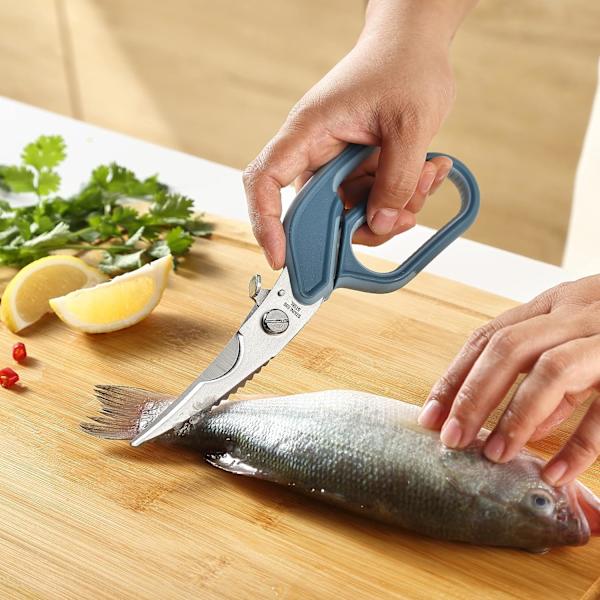 Kökssax, fjäderfä sax, robust och vass sax i rostfritt stål för att klippa kött, ben och fisk
