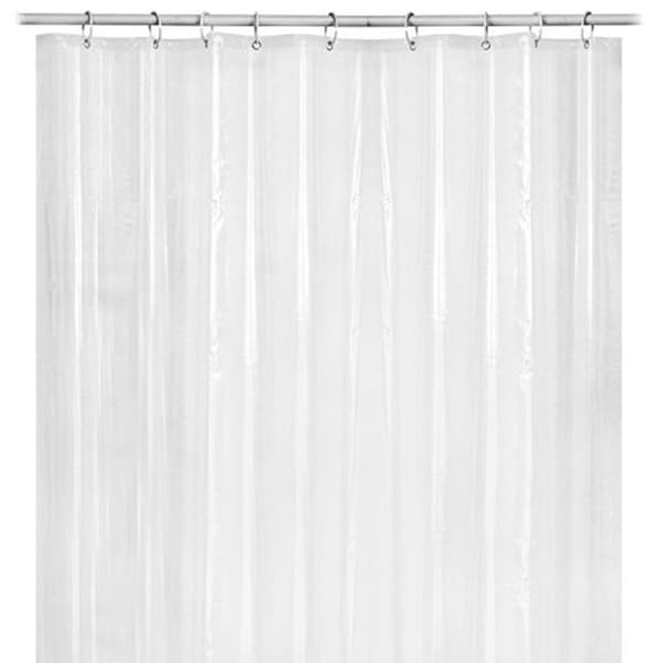 Duschdraperifoder 72 X 72 Tum, Peva Heavy Duty Duschfoder Med Rostfria Metallöglor Och 3 Magnetiska Vikter Icke-giftig, Luktfri Dusch