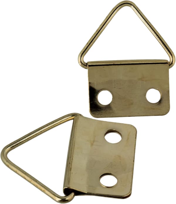 Guld Triangelringar för Bildramshängning 24 x 18mm, 10-pack