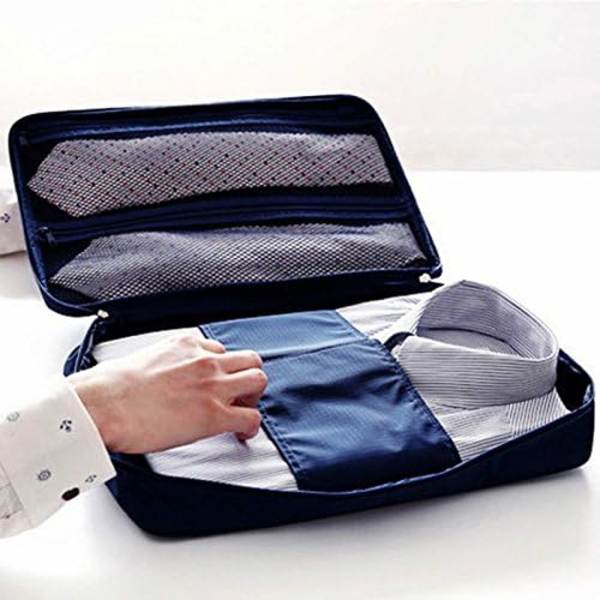 Matkailu Organizer paidoille ja solmioille - Vedenpitävä ja kestävä säilytyspussi matkalaukkuille ja matkatavaroille (tummansininen)