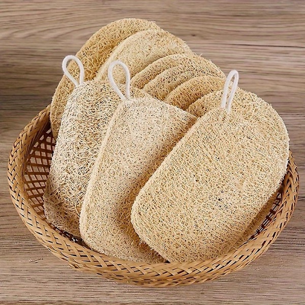 5 stk. luffa eksfolierende kropsvask bad luffa naturlig eksfolierende vask mænd kvinder brusebad
