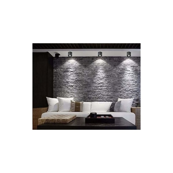 15W Svart Taklampe 1 LED Spotlights Justerbar Taklampe