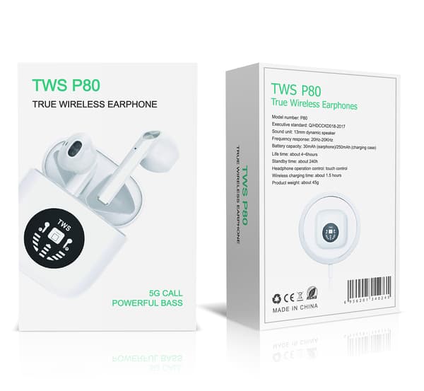 Trådløse øretelefoner, TWS Bluetooth-stereohøretelefoner, Blu-øretelefoner