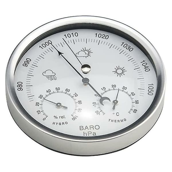 Analog barometer väderstation med termometer hygrometer