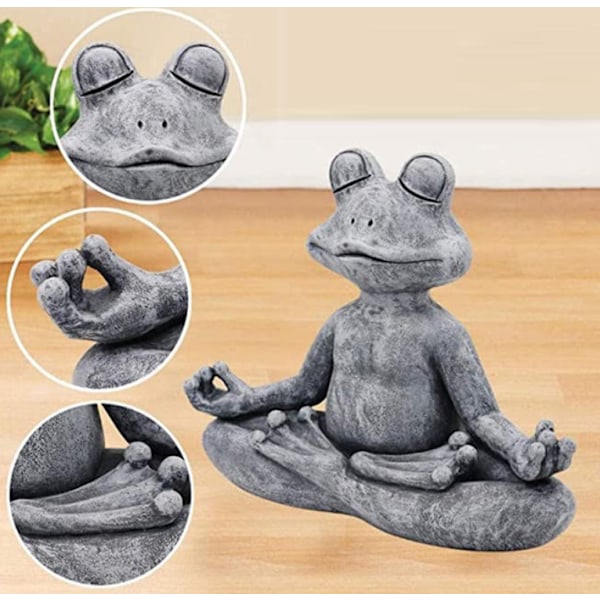 Mediterende frøstatue - Havedekoration Hjem og havedekoration -13,5*5,5*9,5cm - Kunstig harpiks