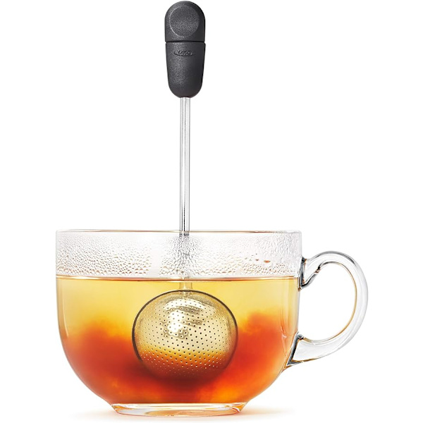 Original teinfuser, roterende rustfritt stål ball, ergonomisk håndtak