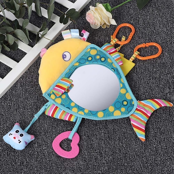 Plush Komfortleksak för Spädbarn med Spegel för Vagnar och Spjälsängar