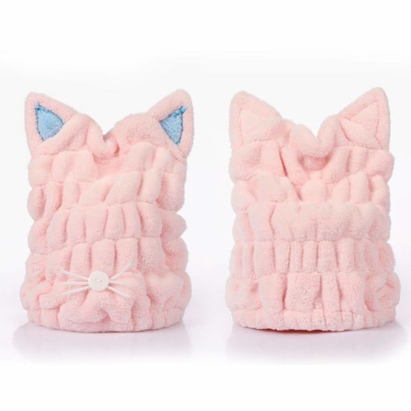 2-pakning hårtørkehette, mikrofiber badehåndklehatt for dusj spa,