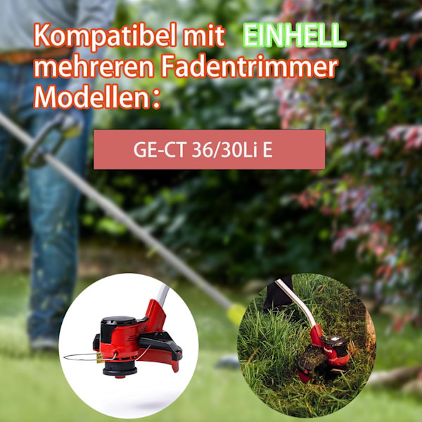 3405096 Trådspoler Kompatible med Einhell GE-CT 36/30Li E Reservedele, Kompatible med Einhell Udskiftningsspoler, til Einhell Græsslåmaskine (3 stk.)