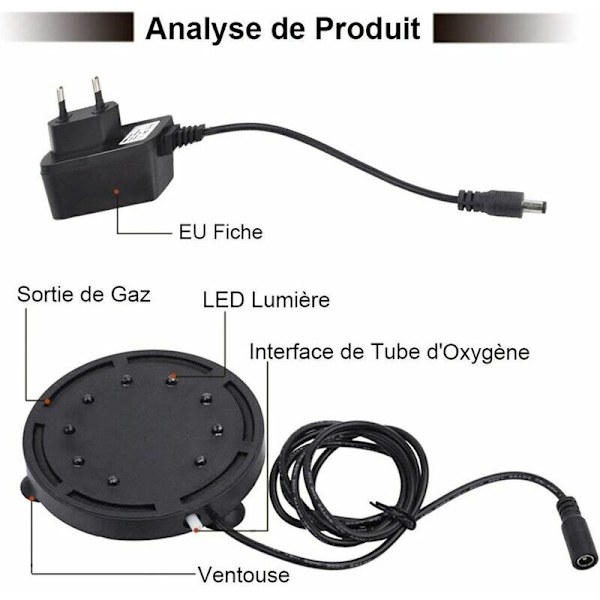 12 Multicolor LED Akvarium Undervands Boblelys Lys Op Multicolor LED Aqua