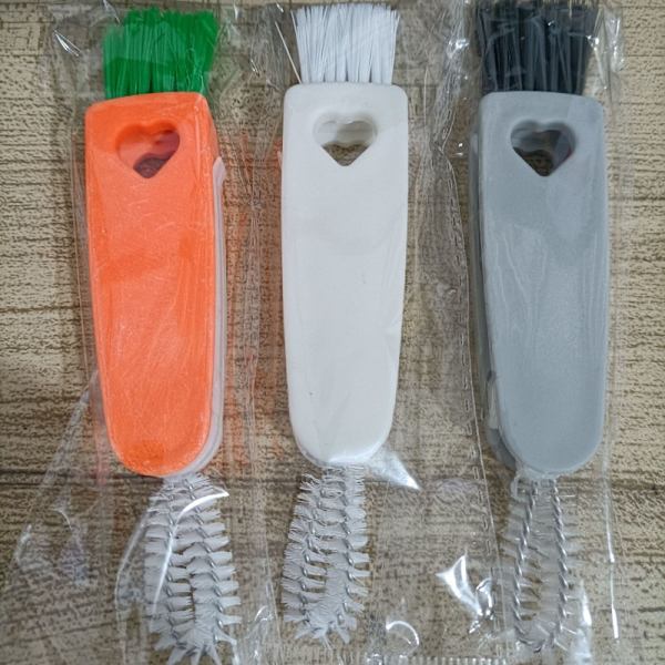 3PCS Flaskborste Tre-i-ett Rengöringsborste Multifunktion Vatten