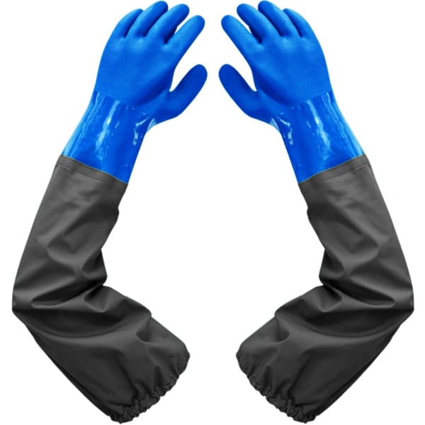 Frosted Waterproof Gloves - Lengthen Rubber Gloves - Pond Cleanin