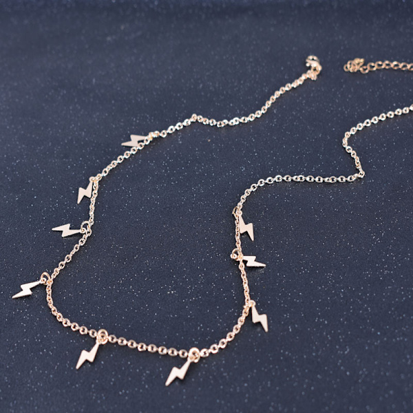 Vintage Lynkæde Halskæde Choker Guld Legering Vedhæng Halskæde Pla