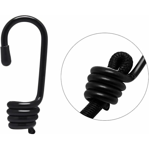 20 stk plastbelagte 7 mm krokstrammere for strikktauender