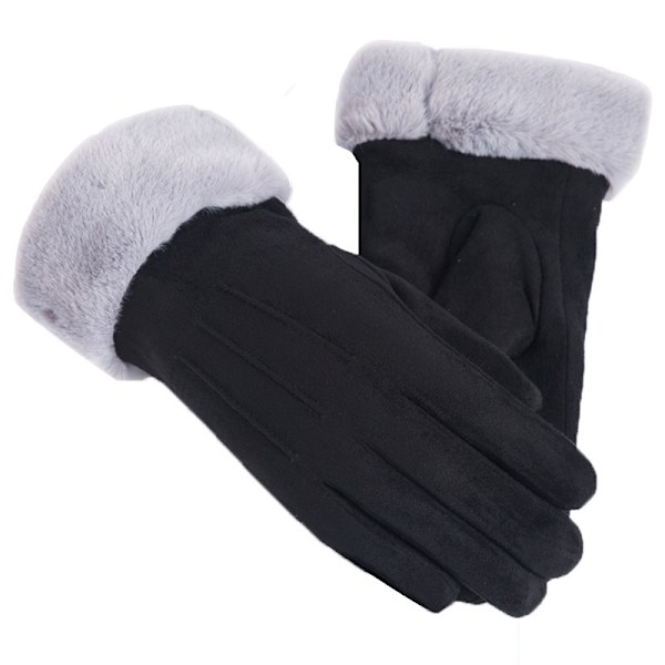 1 Par Damvinterhandskar, Termiska Pekskärmhandskar Anti-Kall Varma Bekväma Handskar för Dotter Mor Flickvän Hand (Svart, En Storlek)