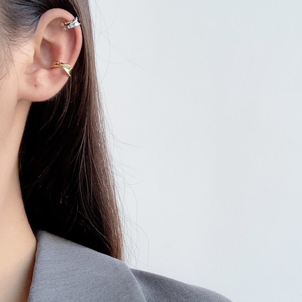 Öronmanschett Wrap Örhängen 925 Sterling Silver Icke Piercad Brosk
