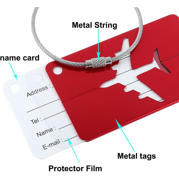 sourcingmap 2st Bagagelappshållare Resväska Tag Adress Namntagg