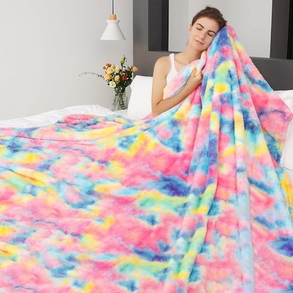 Fleece teppe kaste teppe kaste teppe for sofa myk lett koselig mikrofiber tepper og kast, 127*152cm