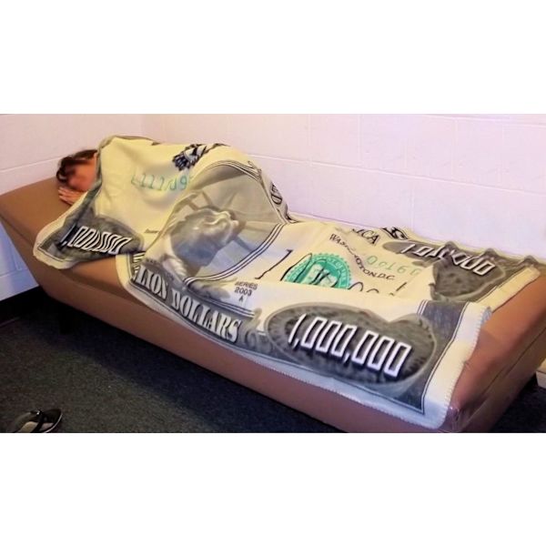 Million dollar 100 dollar teppe flanell teppe sofa teppe bl