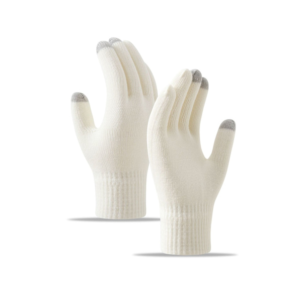 Dam vinter touchscreen ull magiska handskar varma stickade fleecefodrade