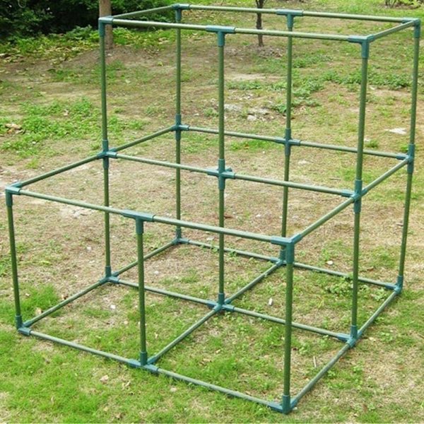 Växthusramkoppling Stabilt stöd Växthusramkoppling Rambyggnadskoppling Växthusplastanslutningstillbehör (Femvägs, 16mm)