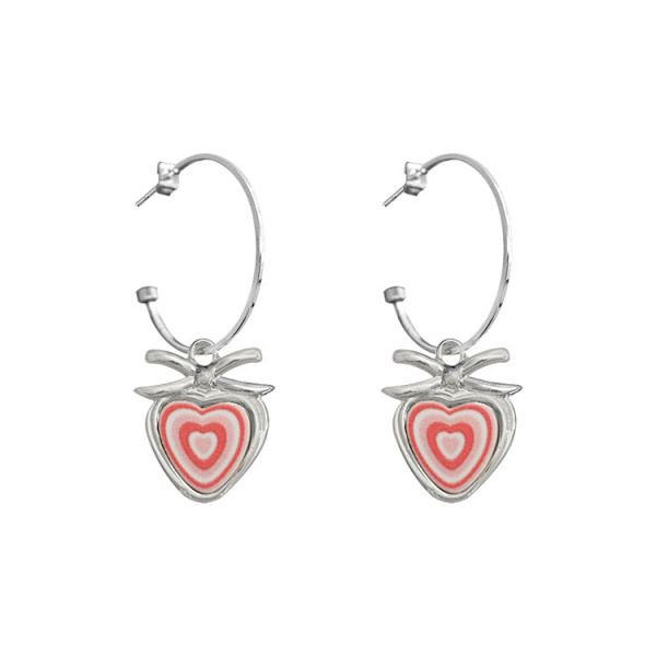 Hjerte Dangle Drop Stud Øreringe Hjerte Smykker Gaver til Kvinder Bir