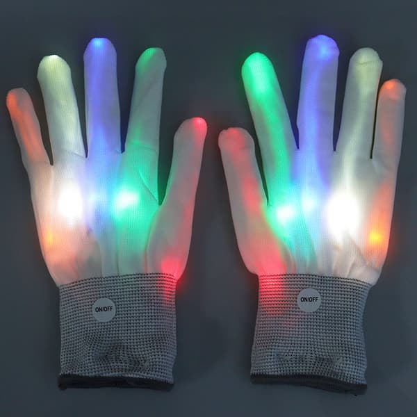 Led Neon Guantes Glowing Party Blinkende Skull Handsker