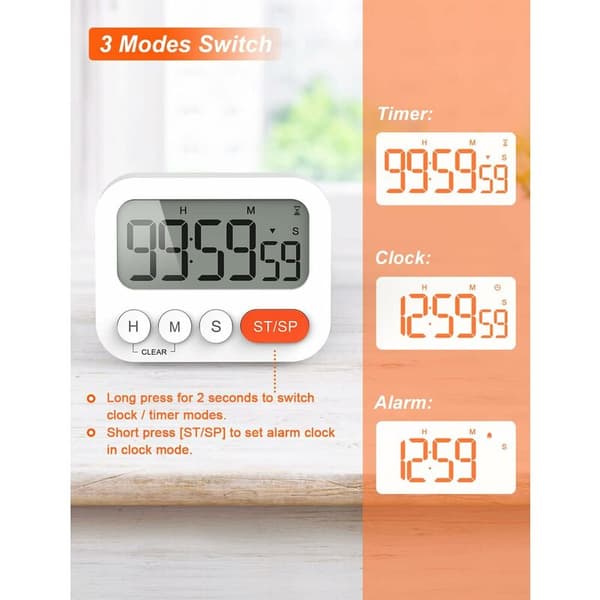 Køkken Timer, Køkken Timer, Digital Stoppur og Nedtællingstimer
