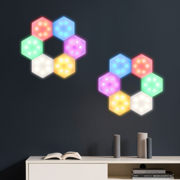 Hexagonal LED væglampe Modulær cellulær fjernbetjeningspanel Li