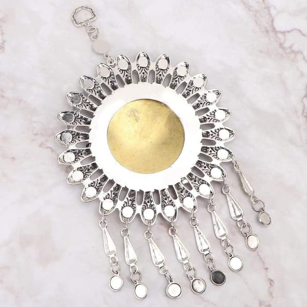 Turkosblå onda ögats pärlor prydnad amulett delikat blå glas P