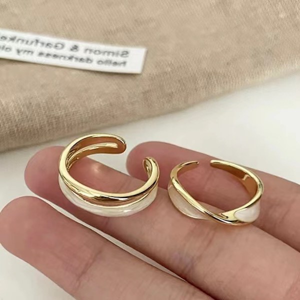 2 kpl Säädettävät Avoimet Renkaat - Trendikkäät Elegantit Ainutlaatuiset Kuutio Zirkonia