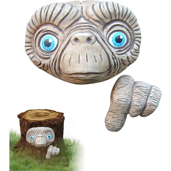 Alien hagedekorasjon - Realistisk hagetre ansikt dekorasjon -