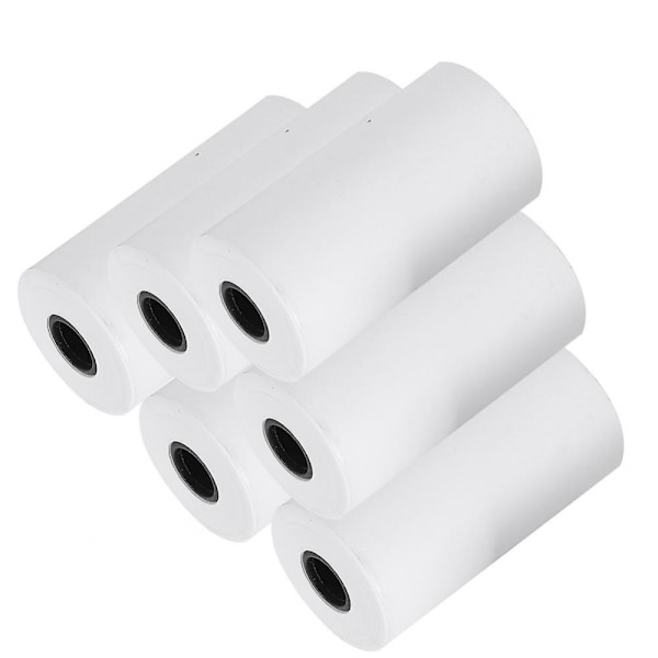 Termiskt kvittopapper 57x30mm 6 rullar för liten skrivare Professionellt utskriftstillbehör