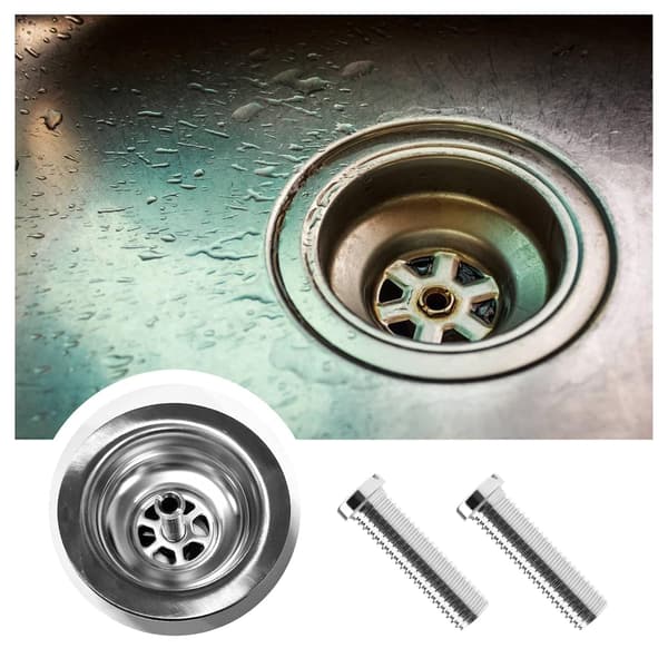 2 stk. Køkkenvask Si Strainer Skrue Affaldssi Strainer Gevindskrueforbindelse M12×45mm Vaskboltskruer til Vask Si Stop