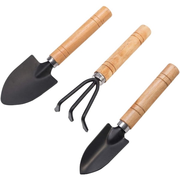 3-pakke miniskje, rive for potteplanter, frøplanter, løs jord,