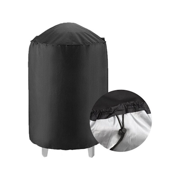 190T Grilldække til Premium Kulgrill, Kulgrill, Robust Vandtæt Kedelgrilldække, Fade- og UV-resistent Sort 27,5*27,5 Tommer