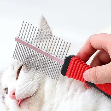 Kæledyrsbørste, professionel hårbørstningsbørste til katte og hunde, dobbeltsidet