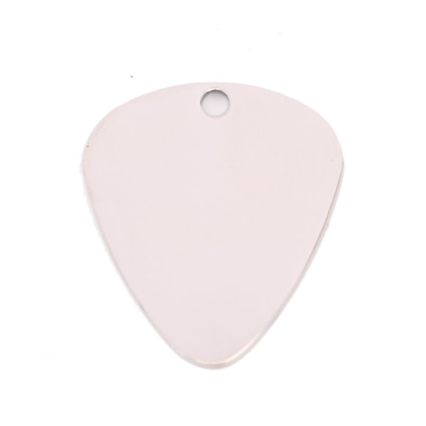 Metal Guitar Picks Sæt med 6 til Musikinstrumenter Tilbehør Sølv